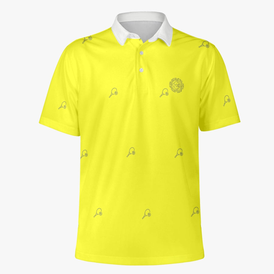Court Club men's resort polo in vivid citron