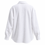 Load image into Gallery viewer, Coastal Gauze Resort Shirt - White back view, garment only
