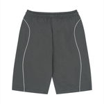 Load image into Gallery viewer, Coastal Cotton Piped Resort Shorts Gray back view
