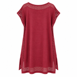 Load image into Gallery viewer, Pacific Crochet Cover-Up - Deep Purple back view, garment only
