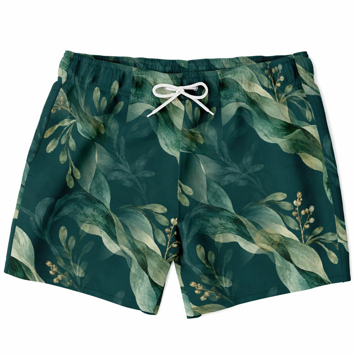 Verdant Nocturne Men's Swim Trunks