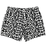 Load image into Gallery viewer, Elara Graphite Mosaic swim trunks, back
