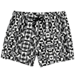 Load image into Gallery viewer, Elara Graphite Mosaic swim trunks, front
