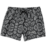 Load image into Gallery viewer, Elara Silver Palm swim trunks, front
