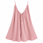 Load image into Gallery viewer, Sea Glass Cotton Gauze Dress - Pink back view, garment only
