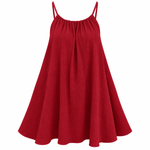 Load image into Gallery viewer, Sea Glass Cotton Gauze Dress - Red front view, garment only
