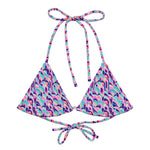 Load image into Gallery viewer, Miami Deco String Bikini Top front view
