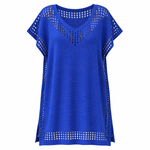 Load image into Gallery viewer, Pacific Crochet Cover-Up - Royal Blue front view, garment only
