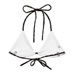 Load image into Gallery viewer, Rose Glitter String Bikini Top, garment-only back view
