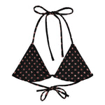 Load image into Gallery viewer, Rose Glitter String Bikini Top, garment-only front view
