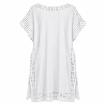Load image into Gallery viewer, Pacific Crochet Cover-Up - White back view, garment only
