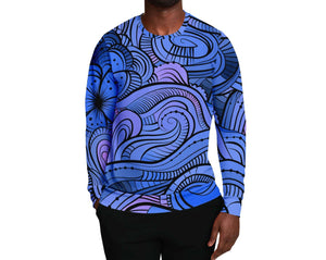 Men's Fashion Sweatshirt - Blue Hawaii - Elara Activewear