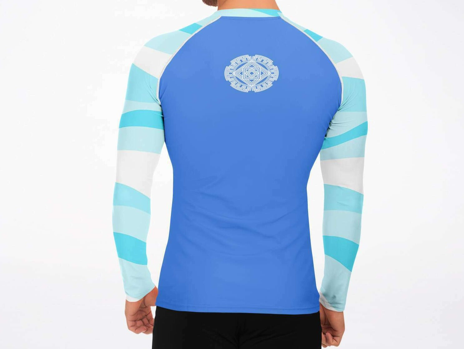 Men's Swim Shirt / Rash Guard - Waves - Elara Activewear