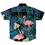 Load image into Gallery viewer, Pink Flamingo Men's Resort Shirt - back view
