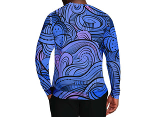 Men's Fashion Sweatshirt - Blue Hawaii - Elara Activewear