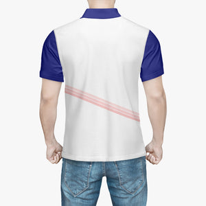 Men's Polo Shirt - Vibrant, White Shoulders