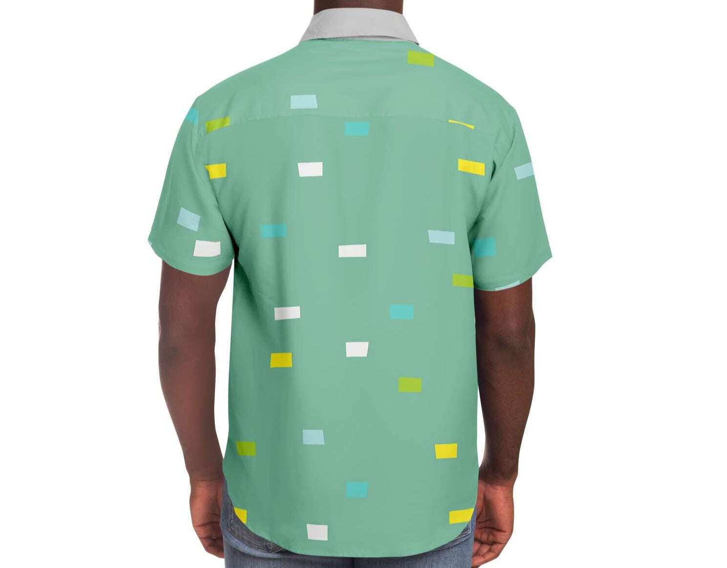 Men's Short Sleeve Button Shirt - Bonbon - Elara Activewear