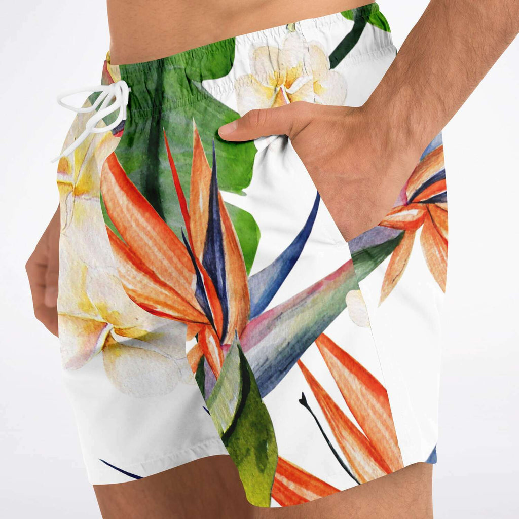 Men's Swim Trunks - Pikake - Elara Activewear