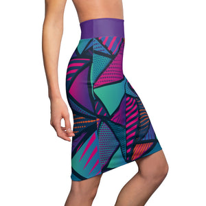 Women's Pencil Skirt - Polygon