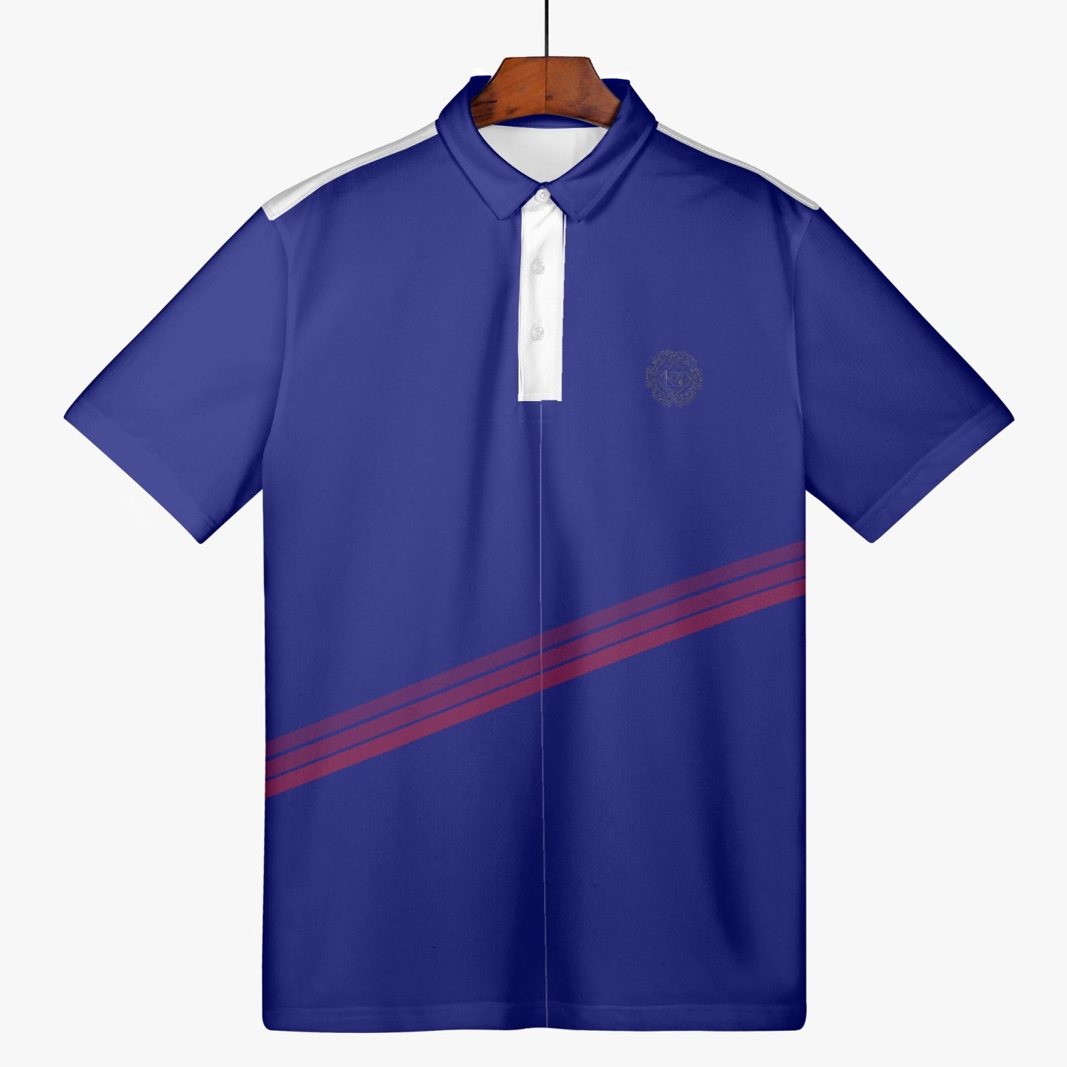 Men's Polo Shirt - Vibrant, White Shoulders