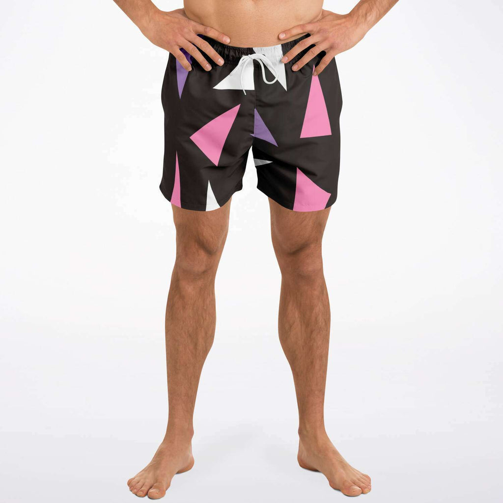 Men's Swim Trunks - Triangles - Elara Activewear