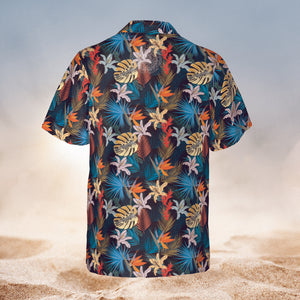 Men's Hawaiian Shirt - Plumeria - Elara Activewear