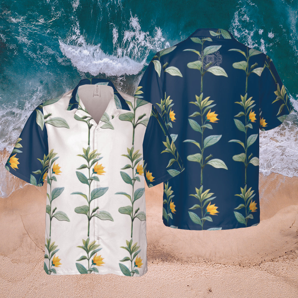 Men's Hawaiian Shirt - Allamanda - Elara Activewear