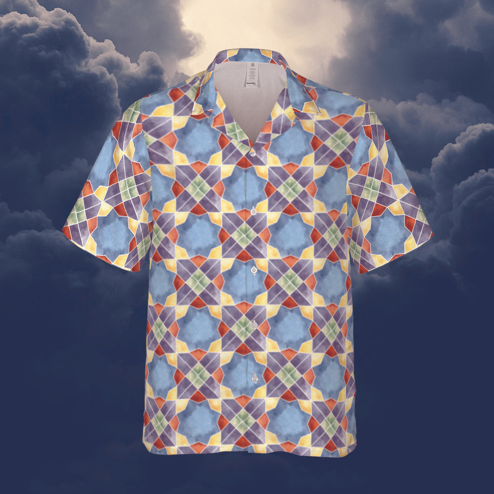 Men's Hawaiian Shirt - Tessellation - Elara Activewear