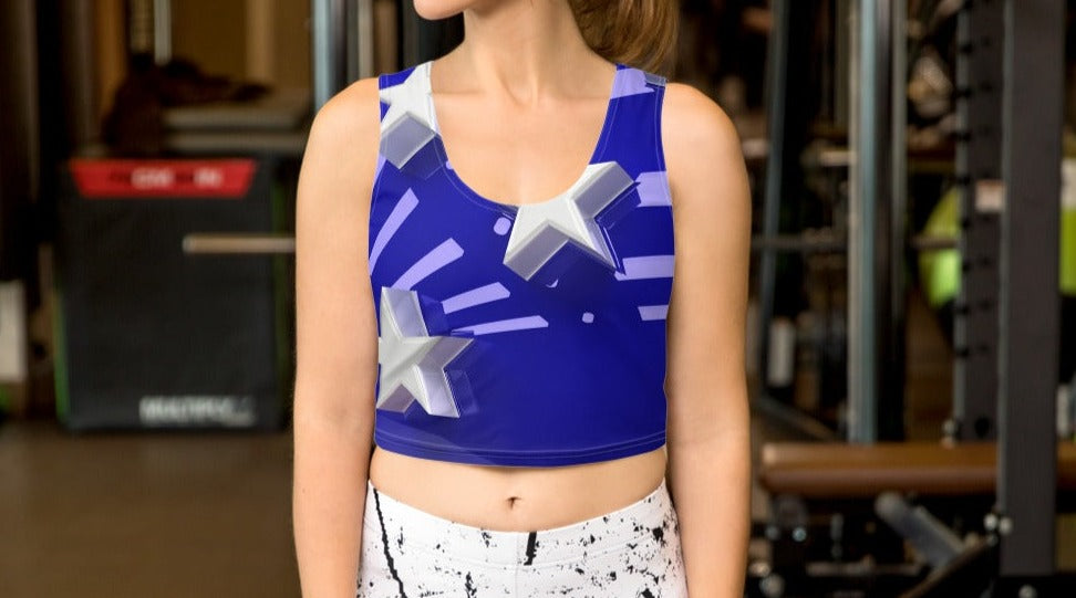 Women's Crop Top - Stars - Elara Activewear