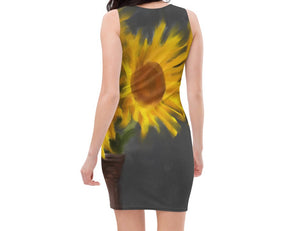 Women's Bodycon Dress - Sunflower - Elara Activewear