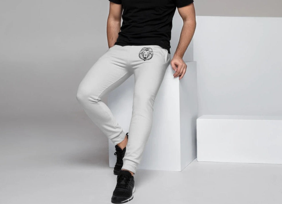 Men's Joggers - White - Elara Activewear