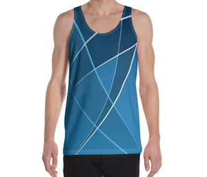 Men's Tank Top - Lines - Elara Activewear