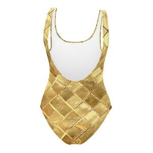 Women's One-Piece Swimsuit - Gold* Tiles