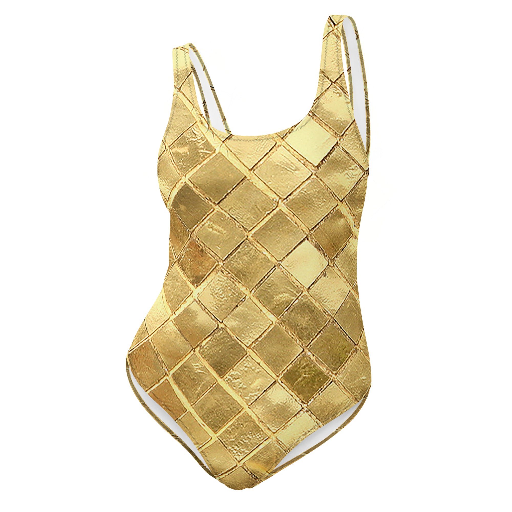 Women's One-Piece Swimsuit - Gold* Tiles