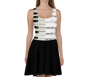 Women's Skater Dress - Piano - Elara Activewear