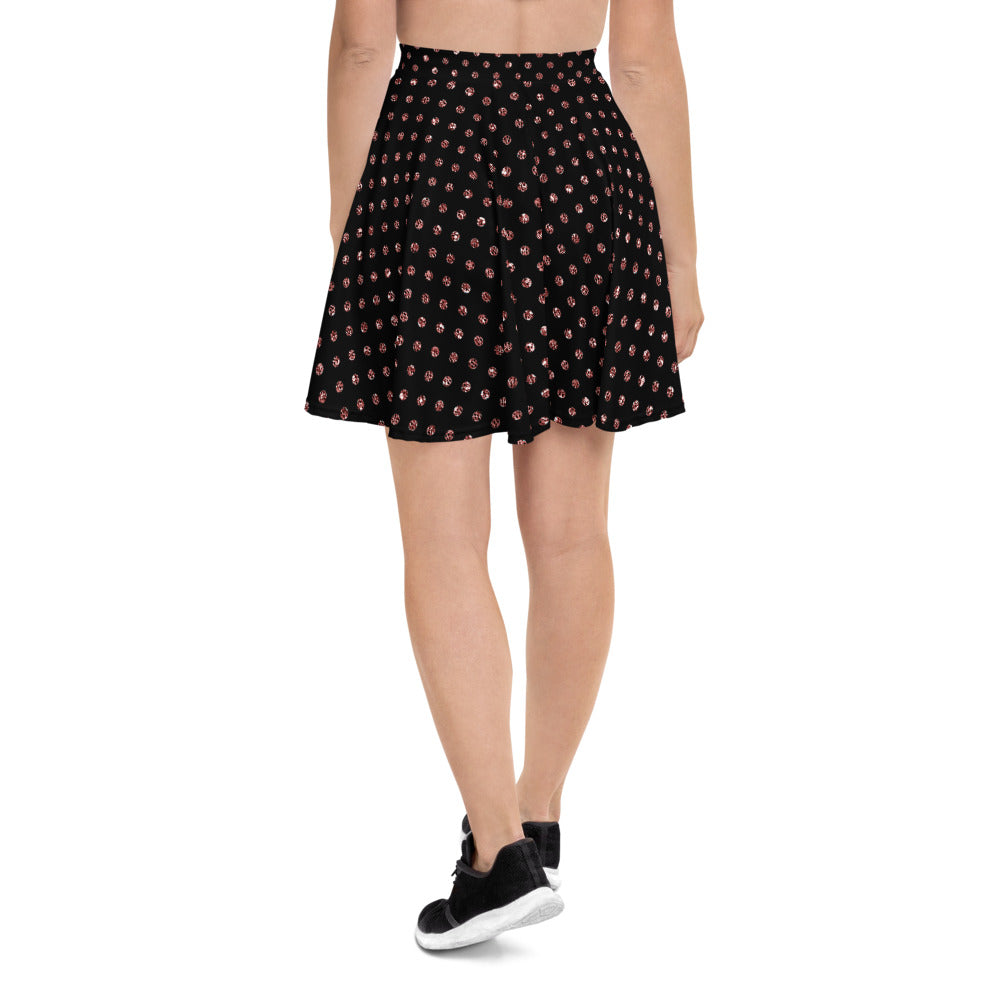 Women's Skater Skirt - Rose Glitter