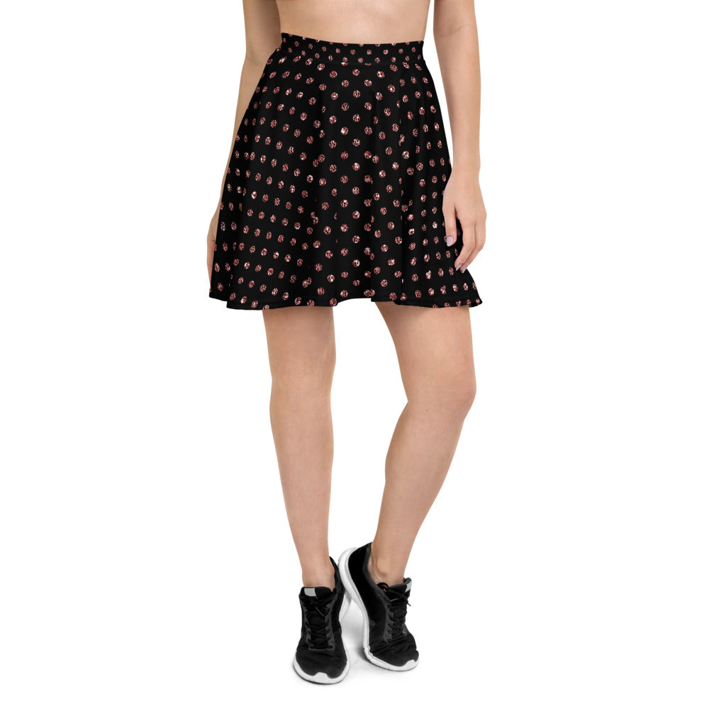 Women's Skater Skirt - Rose Glitter