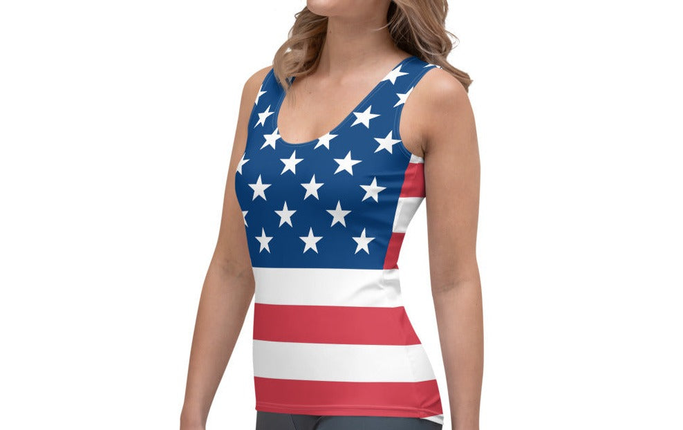 Women's Tank Top - USA - Elara Activewear