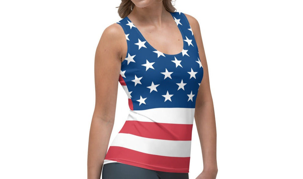 Women's Tank Top - USA - Elara Activewear