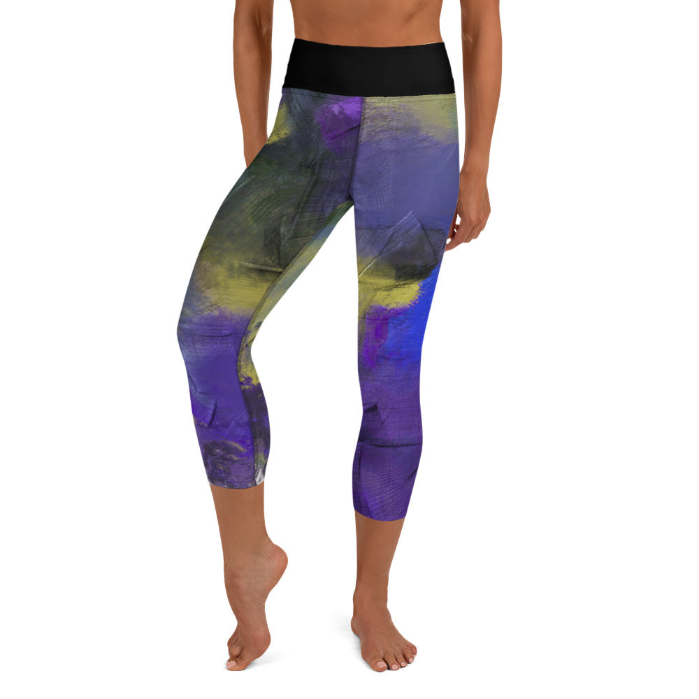 Women's Yoga Capri Leggings - Collage - Elara Activewear