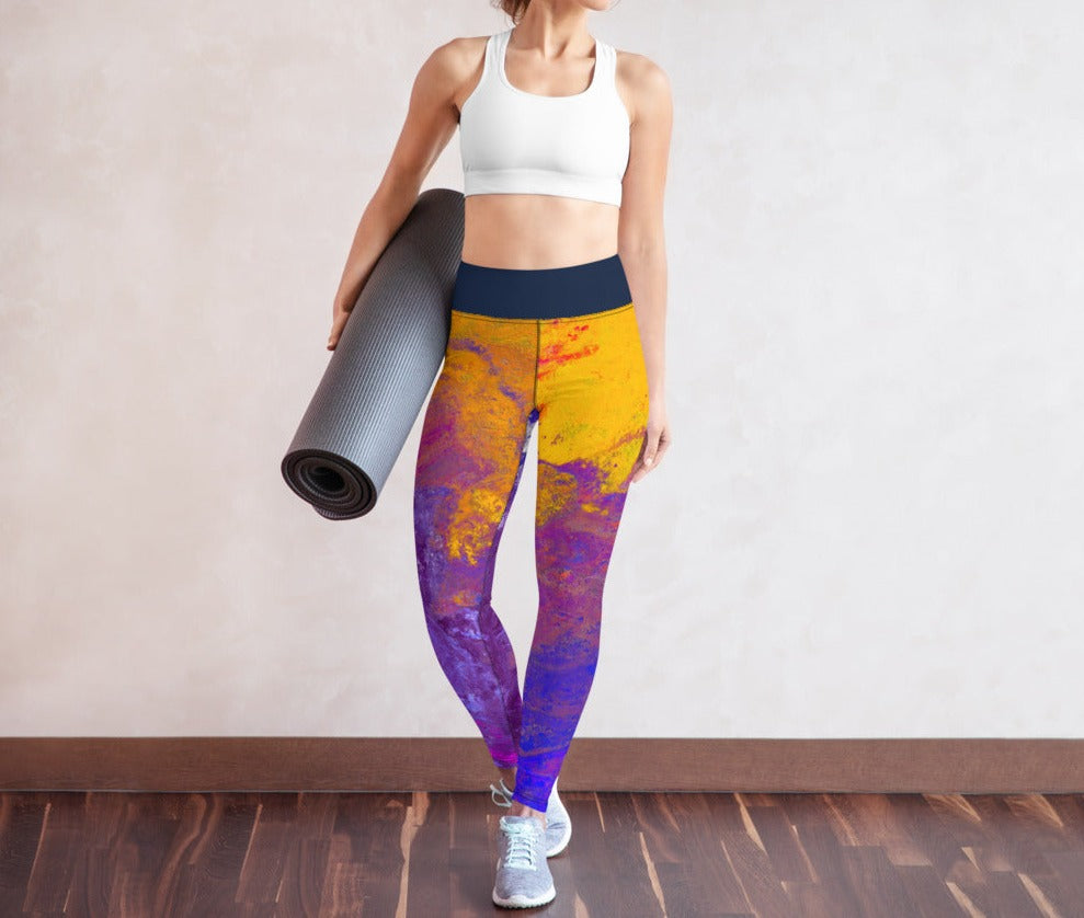 Yoga Leggings - Collage - Elara Activewear