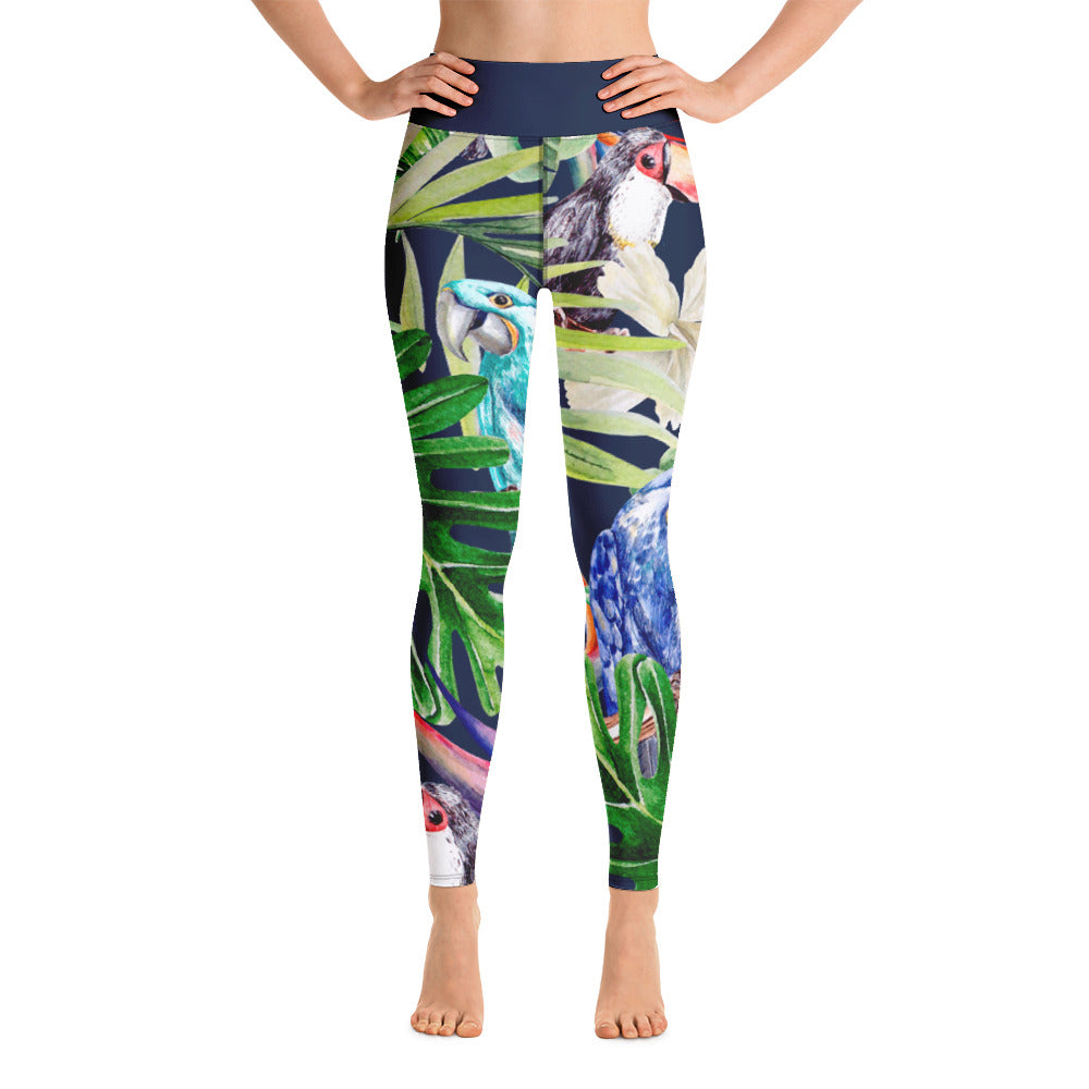 Women's Yoga Leggings - Tropical - Elara Activewear