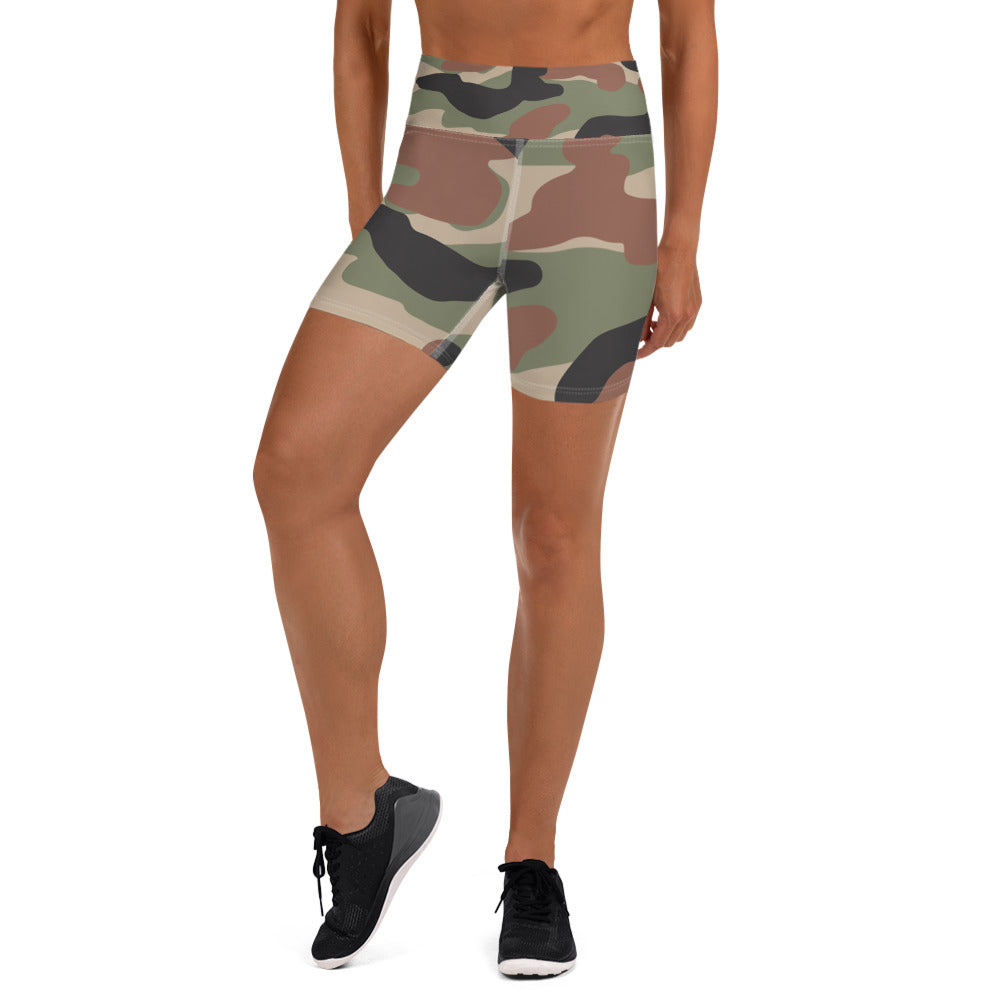 Women's Yoga Shorts - Camouflage - Elara Activewear