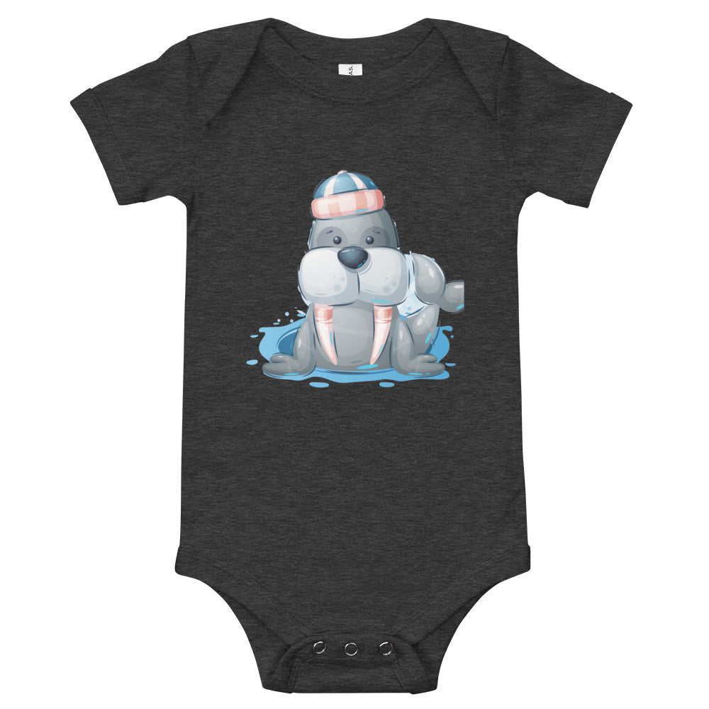 Baby Short Sleeve Bodysuit - Wilbur Walrus - Elara Activewear