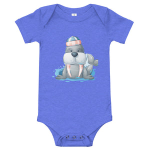 Baby Short Sleeve Bodysuit - Wilbur Walrus - Elara Activewear