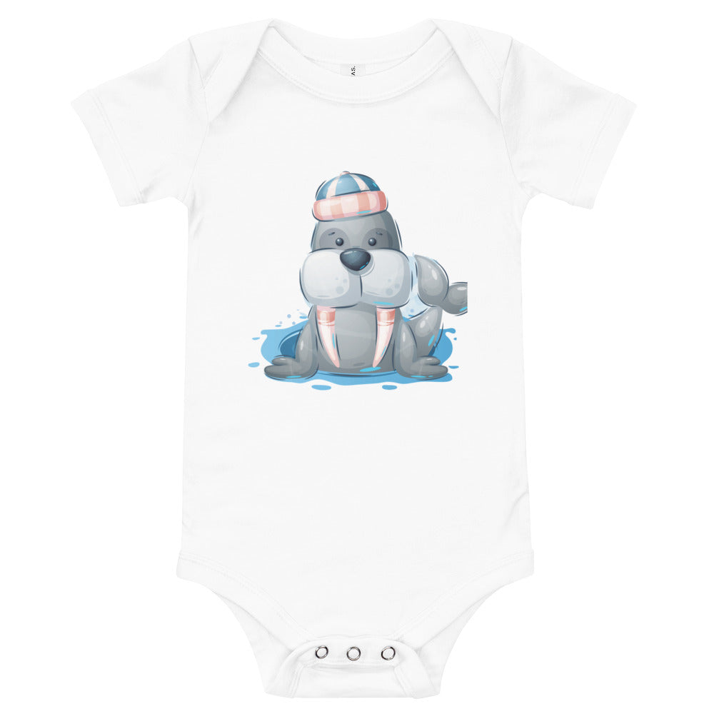 Baby Short Sleeve Bodysuit - Wilbur Walrus - Elara Activewear