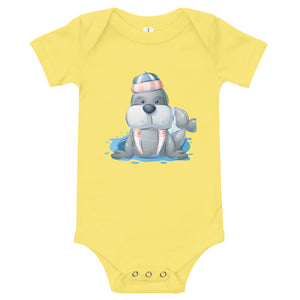 Baby Short Sleeve Bodysuit - Wilbur Walrus - Elara Activewear