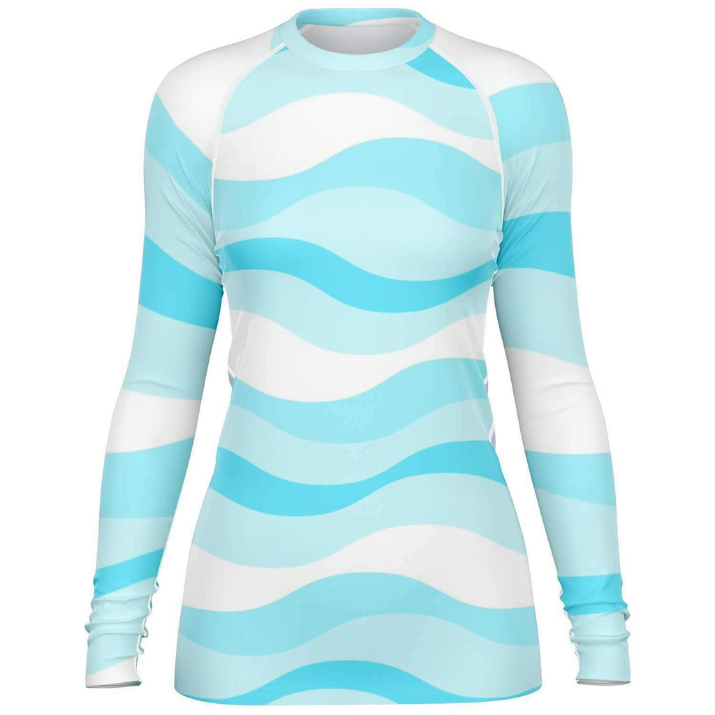 Women's Swim Shirt / Rash Guard - Waves - Elara Activewear