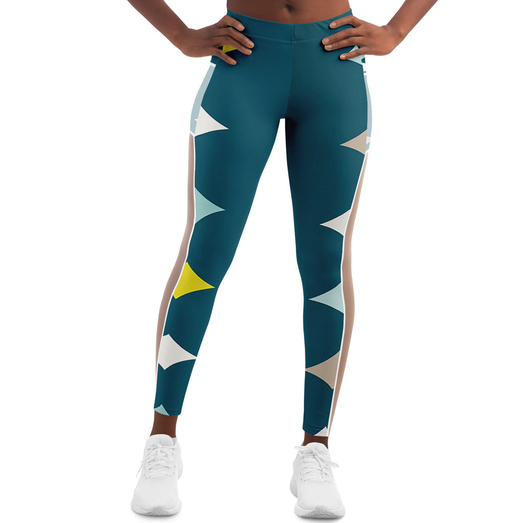 Women's Training Mesh Pocket Leggings - Harlequin - Elara Activewear