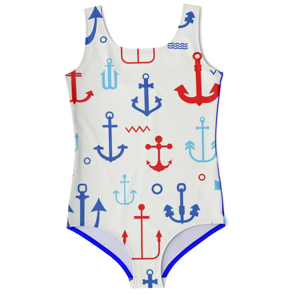 Kids' One-Piece Swimsuit - Anchor - Elara Activewear